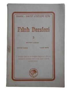İAMAM HATİP LİSELERİ İÇİN FIKIH DERSLERİ 3