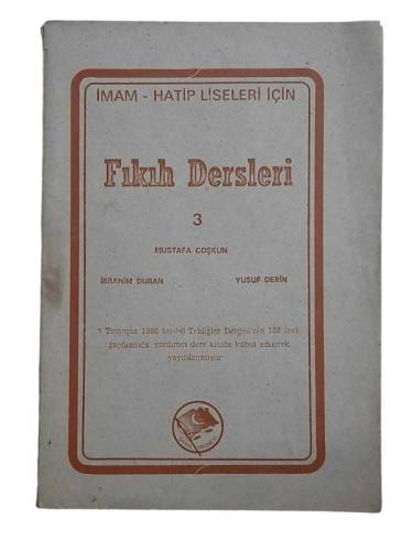 İAMAM HATİP LİSELERİ İÇİN FIKIH DERSLERİ 3 - 0