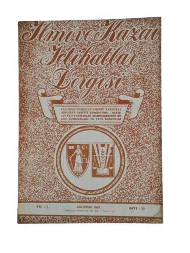 İLMİ VE KAZAİ İÇTİHATLAR DERGİSİ AĞUSTOS 1962 YIL:2 SAYI:20 - 0