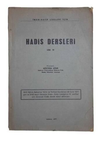 İMAM HATİP LİSELERİ İÇİN HADİS DERSLERİ LİSE IV(4) - 0