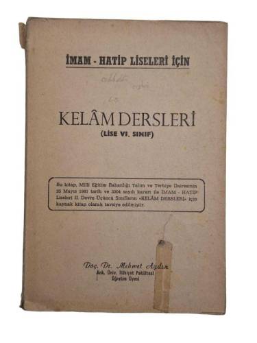 İMAM- HATİP LİSELERİ İÇİN KELAM DERSLERİ (LİSE VI. SINIF) - 0