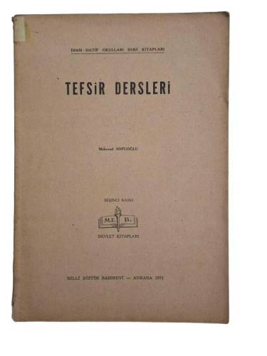 İMAM-HATİP OKULLARI DERS KİTAPLARI TEFSİR DERSLERİ - 0