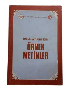 İMAM- HATİPLER İÇİN ÖRNEK METİNLER