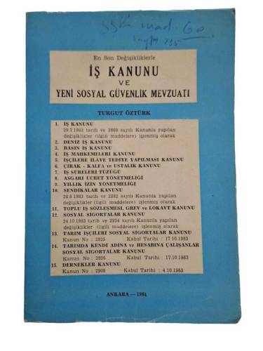 İŞ KANUNU VE YENİ SOSYAL GÜVENLİK MEVZUATI - 0