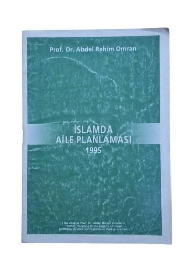 İSLAMDA AİLE PLANLANMASI 1995 - 0
