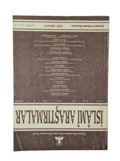 İSLAMİ ARAŞTIRMALAR CİLT.14 SAYI.2-2001