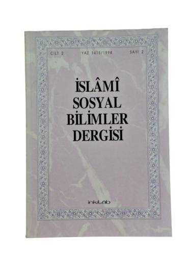 İSLAMİ SOSYAL BİLİMLER DERGİSİ CİLT: 2 YIL :1994 SAYI:2 - 0
