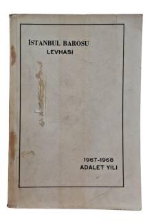 İSTANBUL BAROSU LEVHASI 1967-1968 ADALET YILI