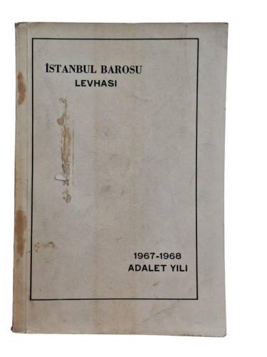 İSTANBUL BAROSU LEVHASI 1967-1968 ADALET YILI - 0