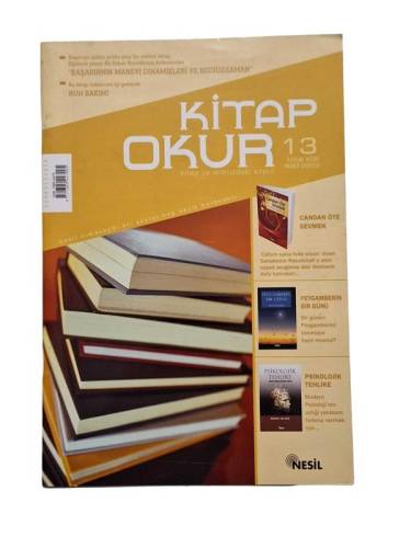 KİTAP OKUR 4 AYLIK KİTAP DERGİSİ MAYIS HAZİRAN TEMMUZ AĞUSTOS 2008 SAYI 13 - 0