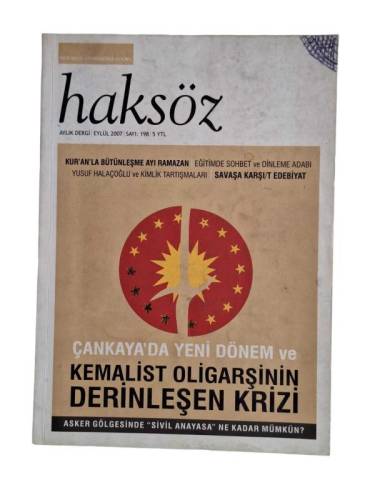 KUR'AN'IN AYDINLIĞINA DOĞRU HAKSÖZ AYLIK DERGİ SAYI 198 EYLÜL 2007 - 0