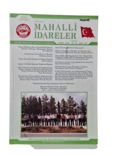 MAHALLİ İDARELER DERGİSİ YIL: 19 SAYI: 183 KASIM 2009 - 0