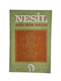 NESİL AYLIK FİKİR DERGİSİ CİLT 1 SAYI 6 MART 1977