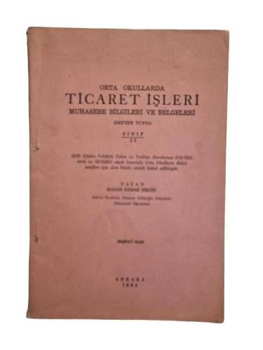 ORTA OKULLARDA TİCARET İŞLERİ - MUHASEBE BİLGİLERİ VE BELGELERİ ( DEFTER TUTMA ) - 0