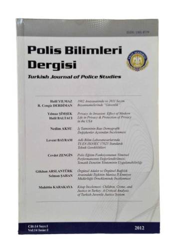 POLİS BİLİMLERİ DERGİSİ CİLT.14 SAYI.1 2012 - 0