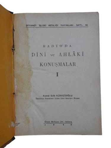 RADYO'DA DİNİ VE AHLAKİ KONUŞMALAR 1 - 2 - 3 - 4 - 5 TEK CİLTTE - 0