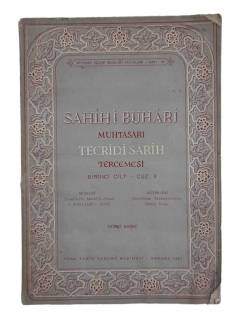 SAHİHİ BUHARİ MUHTASARI TECRİD-İ SARİH TERCEMESİ BİRİNCİ CİLT CÜZ 3