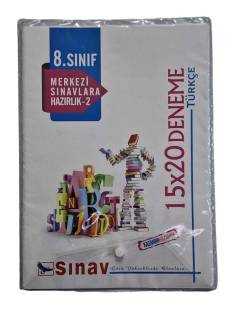 SINAV YAYINLARI / MERKEZİ SINAVLARA HAZIRLIK-2 / 8. SINIF TÜRKÇE 15*20 DENEME