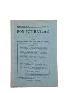 SON İÇTİHATLAR TÜRK HUKUKÇULARININ DERGİSİ SENE VIII CİLT:VI NO:37 1 NİSAN 1951