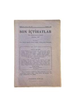 SON İÇTİHATLAR TÜRK HUKUKÇULARININ DERGİSİ SENE VIII CİLT:VI NO:39 1 HAZİRAN 1951