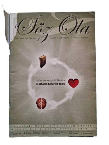 SÖZ OLA GENÇLİK KÜLTÜR SANAT VE EDEBİYAT DERGİSİ / YIL 1 SAYI 3 AĞUSTOS EYLÜL EKİM 2003 - 0