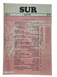 SUR İLMİ EDEBİ SİYASİ MECMUA SAYI:33 YIL:ARALIK 1978