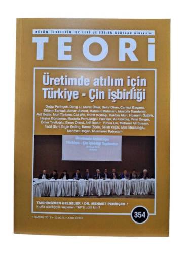 TEORİ - TEMMUZ 2019 - SAYI: 354 - 0
