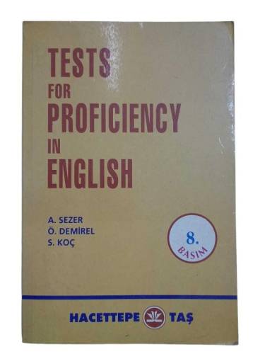 TESTS FOR PROFICIENCY IN ENGLISH - 0