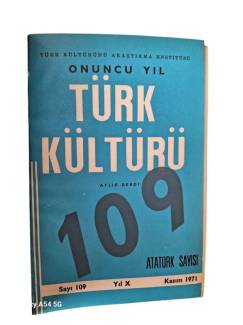 TÜRK KÜLTÜRÜ 10. YIL SAYI 109-120 YIL 1971-1972
