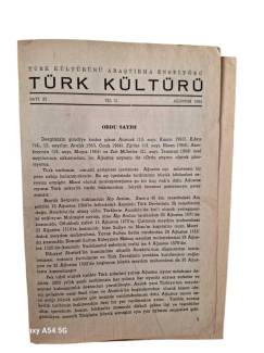 TÜRK KÜLTÜRÜ AYLIK DERGİ 1964/1965 SAYI:22-23-24-(2. YILA EK)-25--26-27-28-29-30-31