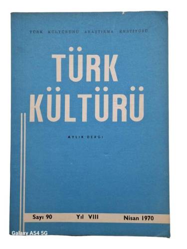 TÜRK KÜLTÜRÜ AYLIK DERGİ / NİSAN 1970 / SAYI 90 - 0