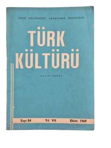 TÜRK KÜLTÜRÜ AYLIK DERGİ SAYI 77 / YIL VII / MART 1969 - 0