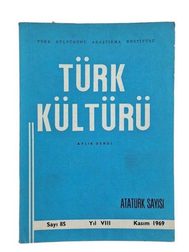TÜRK KÜLTÜRÜ AYLIK DERGİ SAYI:86 ARALIK 1969 - 0