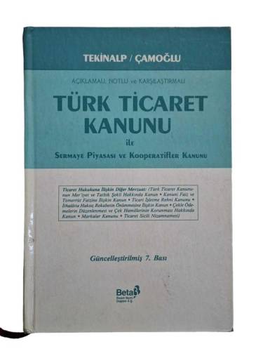 TÜRK TİCARET KANUNU İLE SERMAYE PİYASASI VE KOOPERATİFLER KANUN - 0