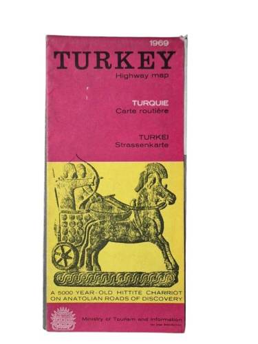 TURKEY HIGHWAY MAP 1969 TURQUIE CARTE ROUTIERE TURKEI STRASSENKARTE - 0