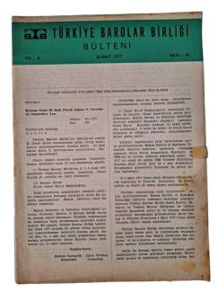 TÜRKİYE BAROLAR BİRLİĞİ BÜLTENİ SAYI:42 ŞUBAT 1977