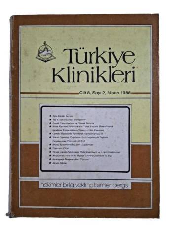 TÜRKİYE KLİNİKLERİ CİLT : 8, SAYI : 2, NİSAN 1988 - 0