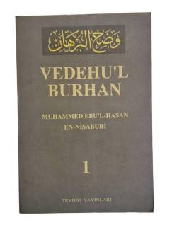 VEDEHU'L BURHAN 1. CİLT