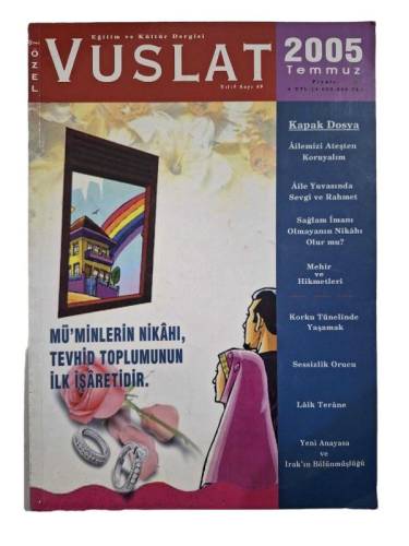 VUSLAT EĞİTİM VE KÜLTÜR DERGİSİ YIL:5 SAYI:49(MÜ'MİNLERİN NİKAHI TEVHİD TOPLUMUNUN İLK İŞARETİDİR) - 0
