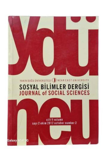 YAKIN DOĞU SOSYAL BİLİMLER DERGİSİ SAYI:2 YIL:2012 - 0