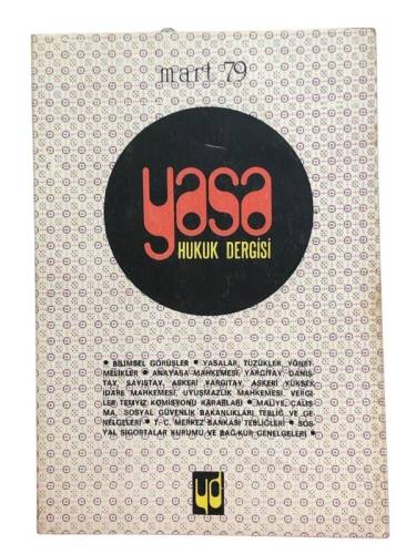 YASA HUKUK DERGİSİ MART 79 - 0