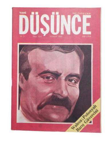 YENİ DÜŞÜNCE DERGİSİ SAYI:104 YIL:3 14 EKİM 1983(WALESA;POLONYALI BARIŞ GÜVERCİNİ - 0