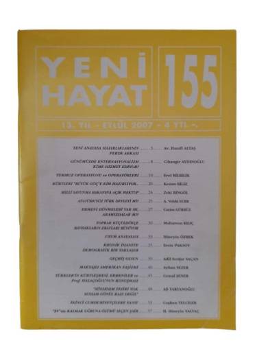 YENİ HAYAT DERGİSİ SAYI: 155 EYLÜL 2007 - 0
