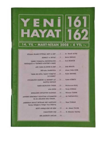 YENİ HAYAT DERGİSİ SAYI: 161-162 MART - NİSAN 2008 - 0