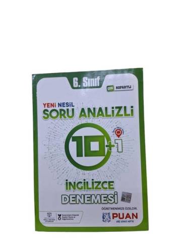 YENİ NESİL SORU ANALİZLİ 10+1 İNGİLİZCE DENEMESİ 6. SINIF - 0