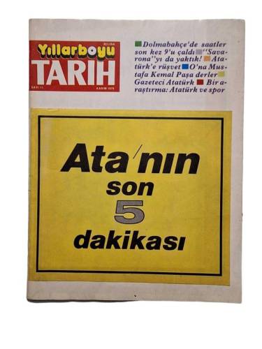 YILLARBOYU TARİH, SAYI: 11, KASIM 1979 - 0