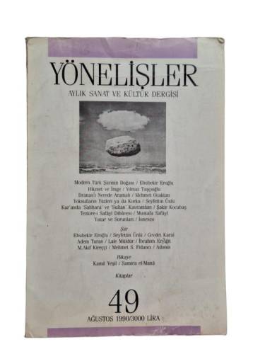 YÖNELİŞLER AYLIK SANAT VE KÜLTÜR DERGİSİ SAYI 49 AĞUSTOS 1990 - 0